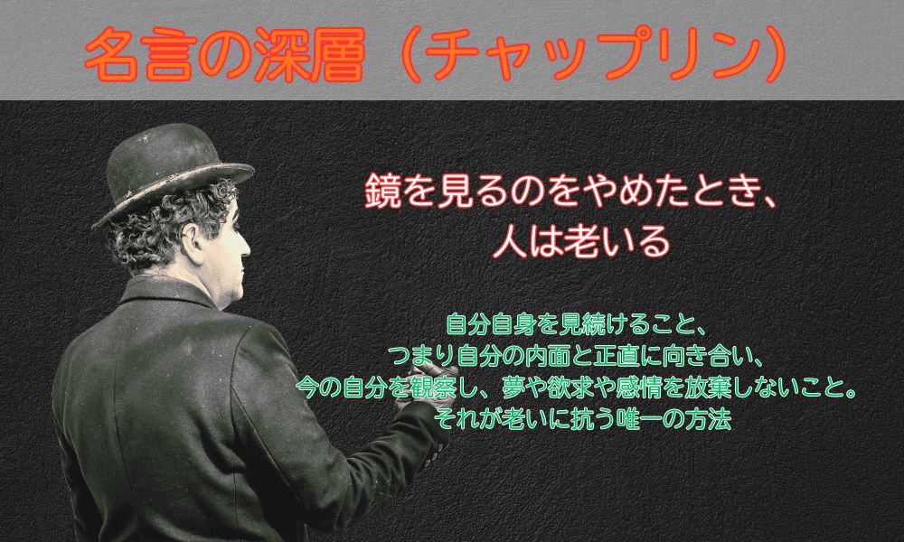 鏡を見るのをやめたとき、人は老いる