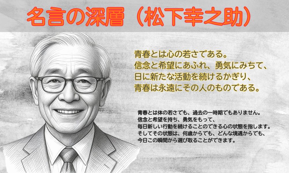 青春とは心の若さである。