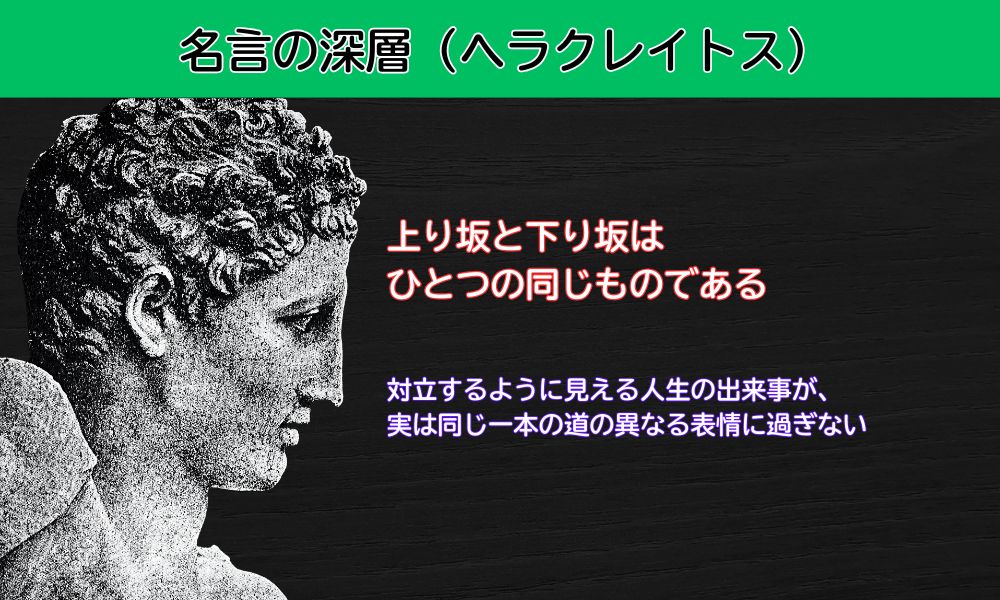上り坂と下り坂はひとつの同じものである