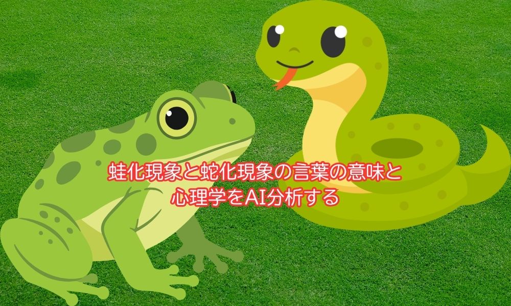 蛙化現象と蛇化現象の意味の違いとは?心理学の視点とAI分析で、恋愛感情の変化をわかりやすく解説