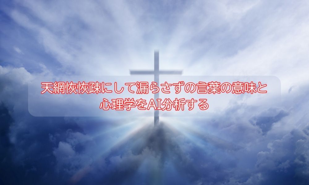 天網恢恢疎にして漏らさず